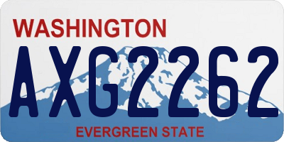 WA license plate AXG2262