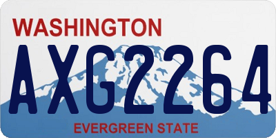 WA license plate AXG2264