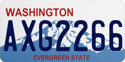 WA license plate AXG2266