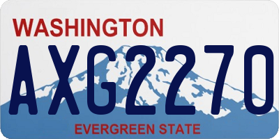 WA license plate AXG2270