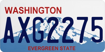 WA license plate AXG2275