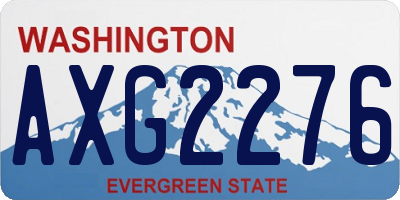 WA license plate AXG2276