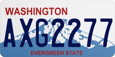 WA license plate AXG2277