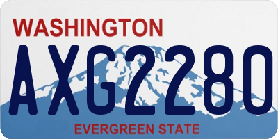 WA license plate AXG2280