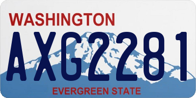 WA license plate AXG2281