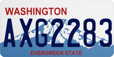 WA license plate AXG2283