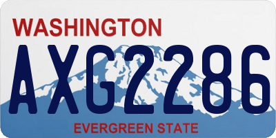 WA license plate AXG2286