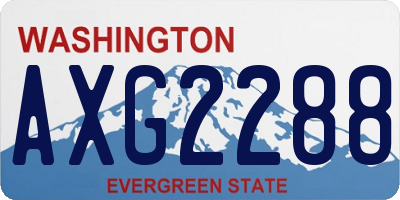 WA license plate AXG2288