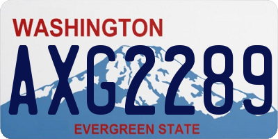 WA license plate AXG2289