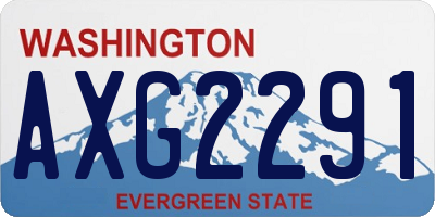 WA license plate AXG2291