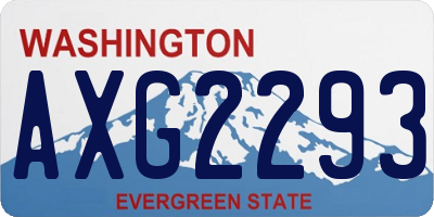 WA license plate AXG2293
