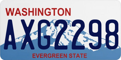 WA license plate AXG2298