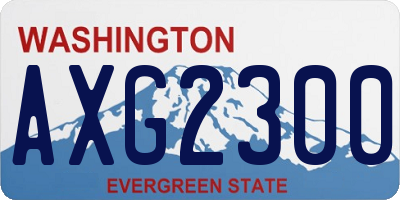 WA license plate AXG2300