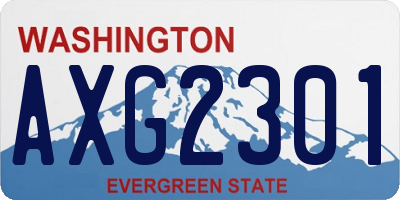 WA license plate AXG2301