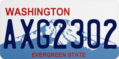 WA license plate AXG2302