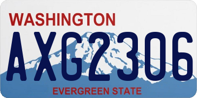 WA license plate AXG2306