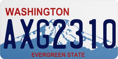 WA license plate AXG2310