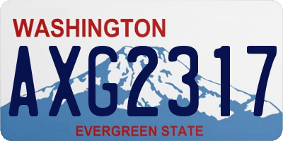 WA license plate AXG2317