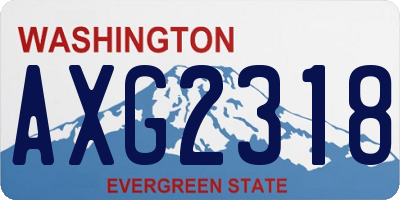WA license plate AXG2318