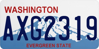 WA license plate AXG2319