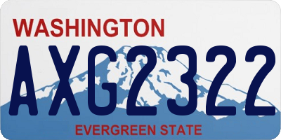 WA license plate AXG2322