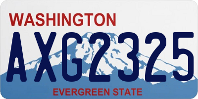 WA license plate AXG2325