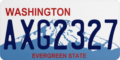 WA license plate AXG2327