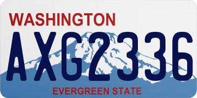 WA license plate AXG2336