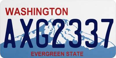 WA license plate AXG2337