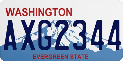 WA license plate AXG2344