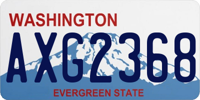 WA license plate AXG2368