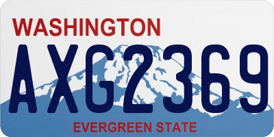 WA license plate AXG2369