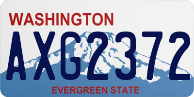 WA license plate AXG2372