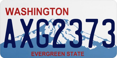 WA license plate AXG2373