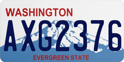 WA license plate AXG2376