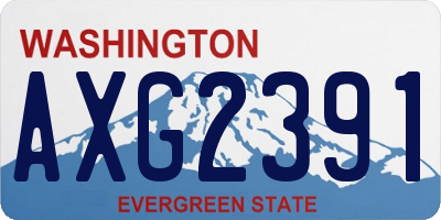 WA license plate AXG2391