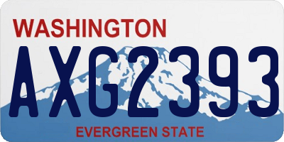 WA license plate AXG2393