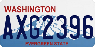 WA license plate AXG2396