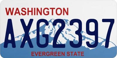 WA license plate AXG2397