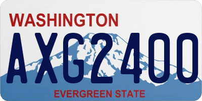 WA license plate AXG2400