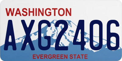WA license plate AXG2406