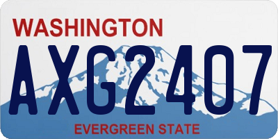 WA license plate AXG2407