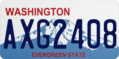 WA license plate AXG2408
