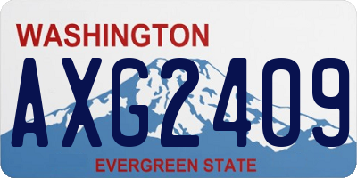 WA license plate AXG2409