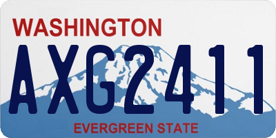 WA license plate AXG2411