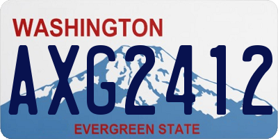 WA license plate AXG2412