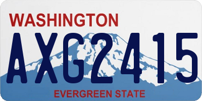 WA license plate AXG2415