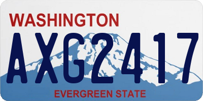 WA license plate AXG2417