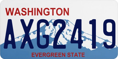 WA license plate AXG2419