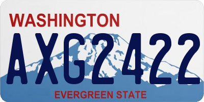 WA license plate AXG2422
